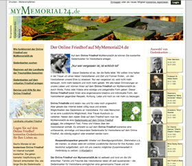 Online Friedhof mymemorial24.de